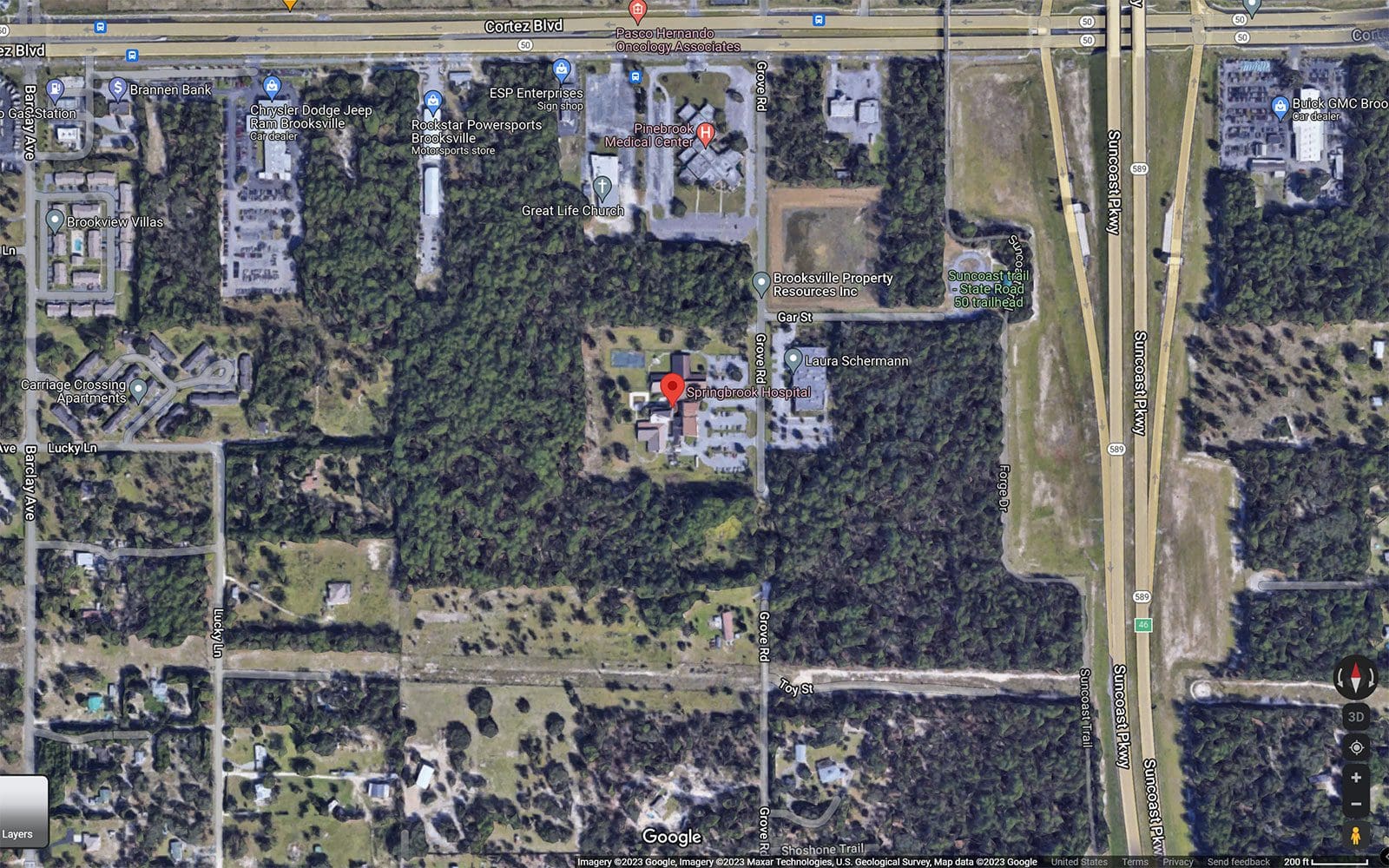 Springbrook Hospital Map